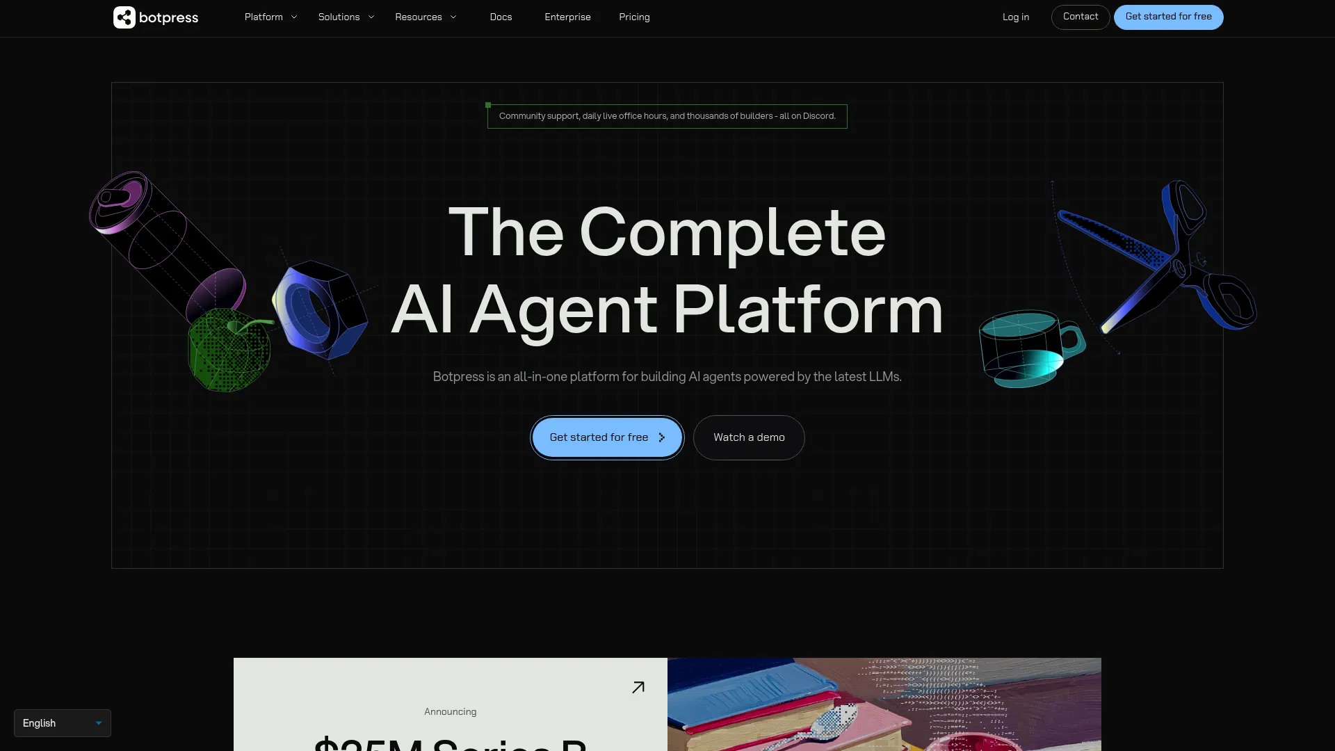 Botpress advanced AI features dashboard