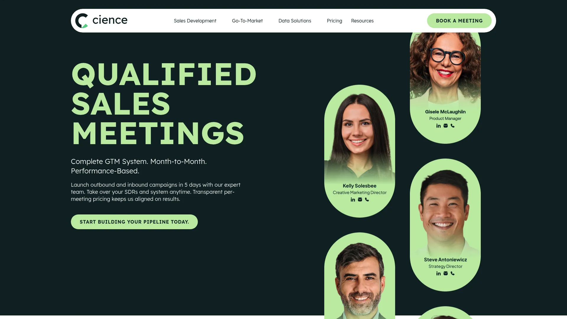 screenshot of cience.com