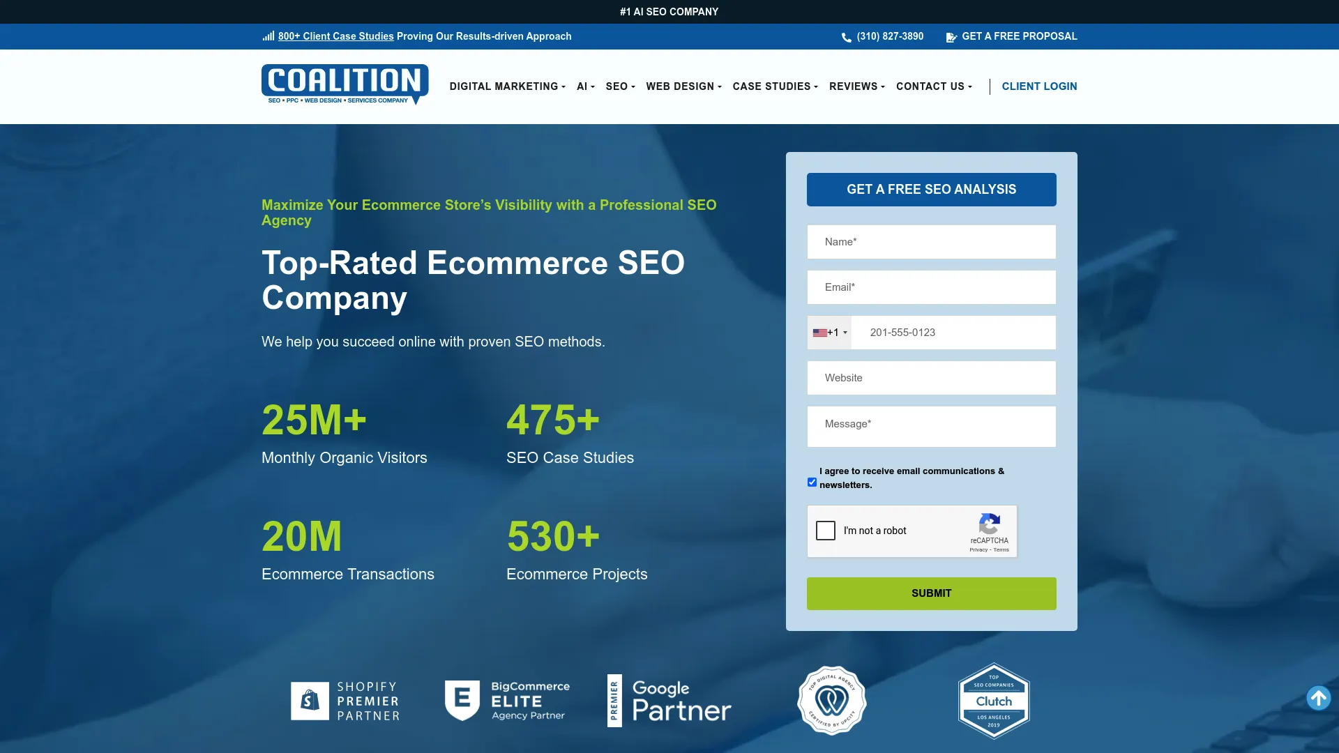 Coalition Technologies Homepage Screenshot