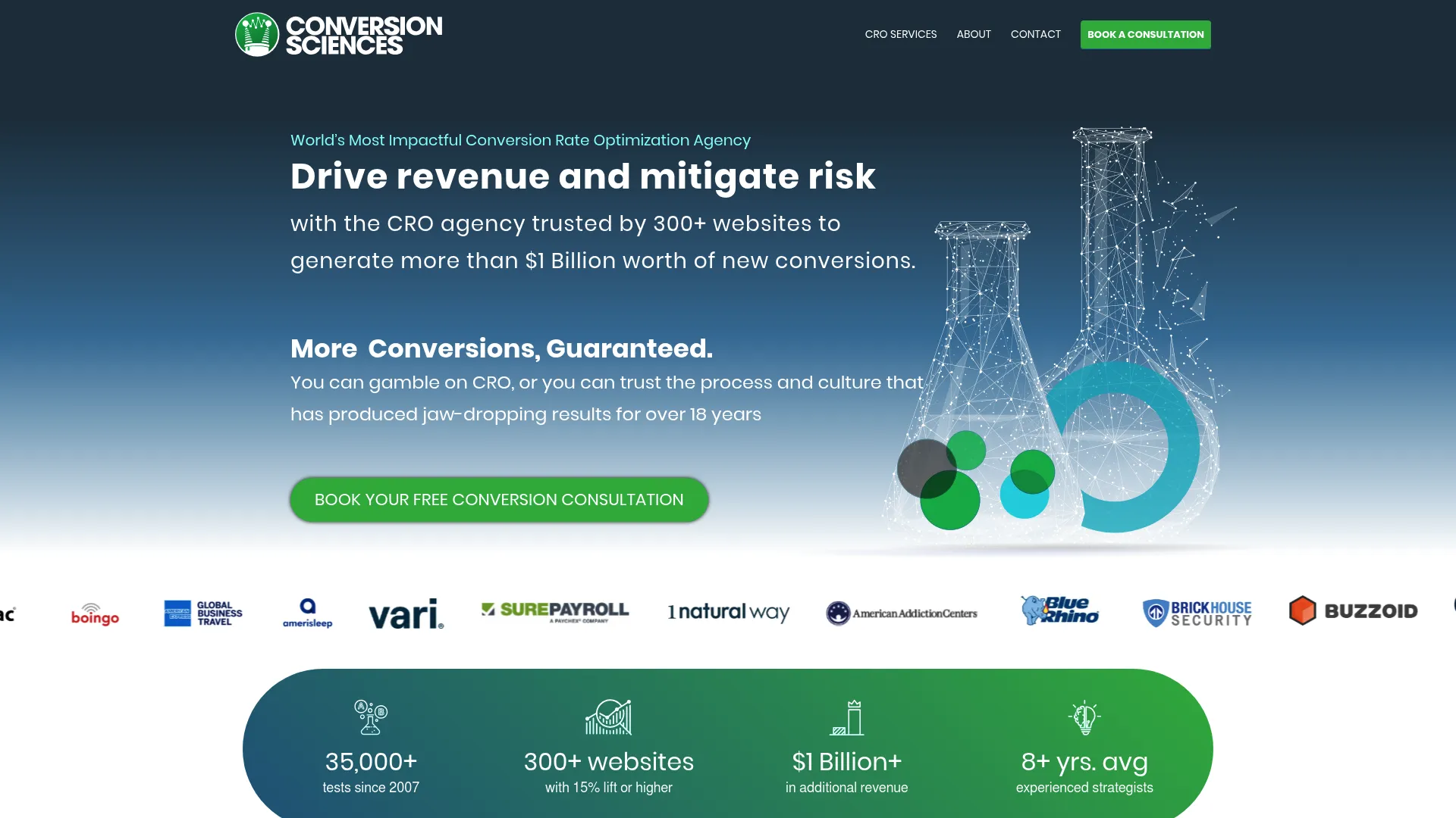 Screenshot of conversionsciences.com