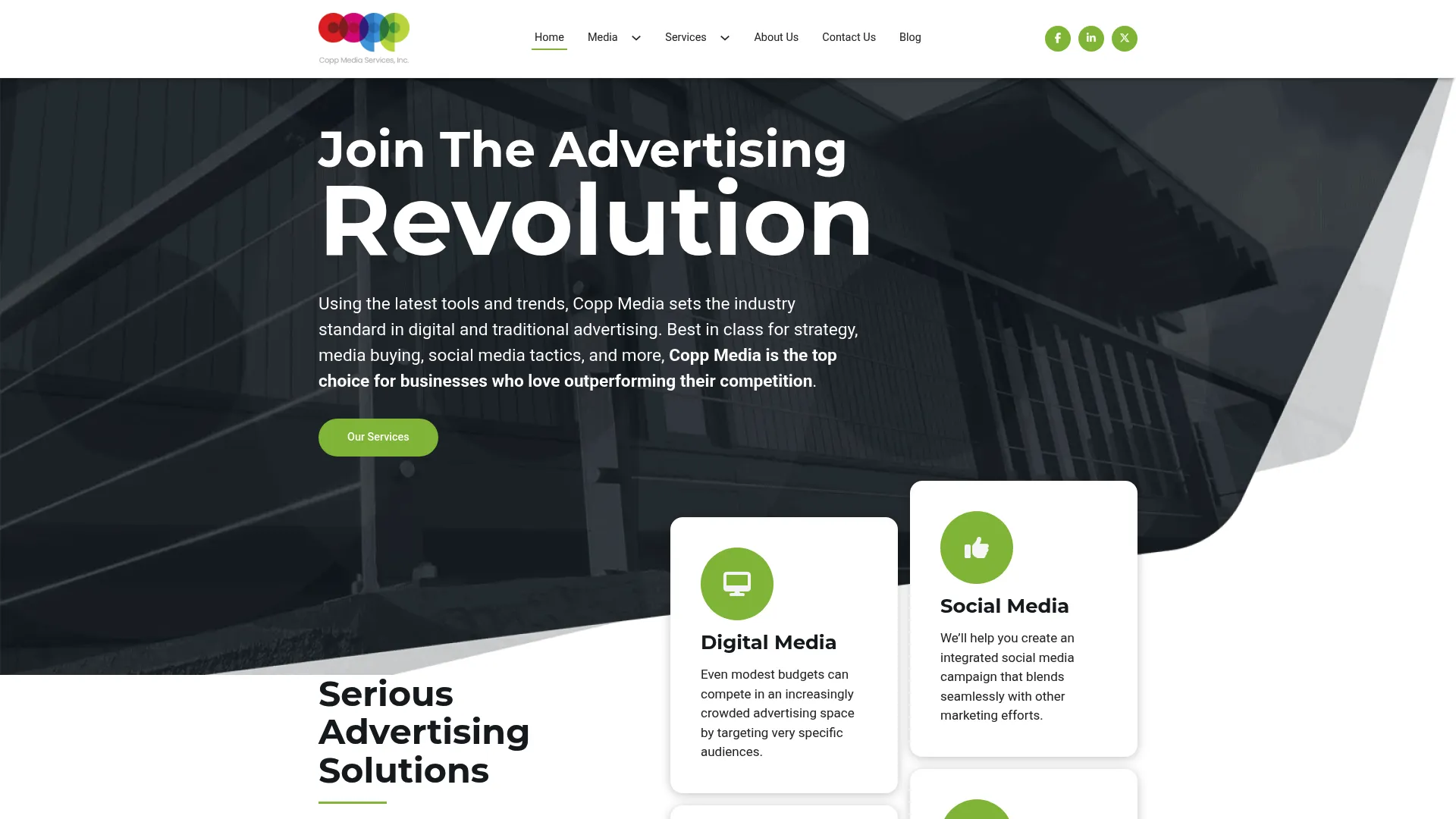 screenshot of coppmedia.com