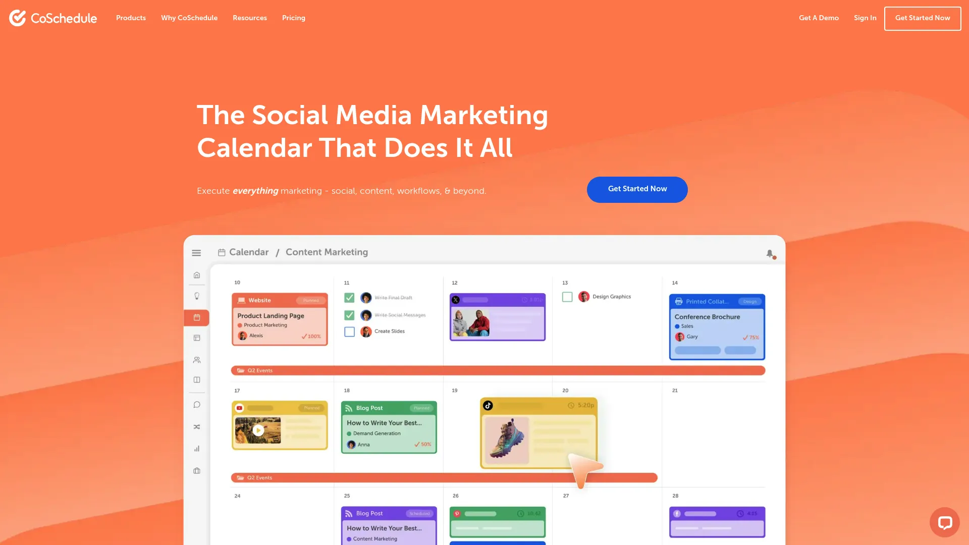 CoSchedule unified marketing calendar interface