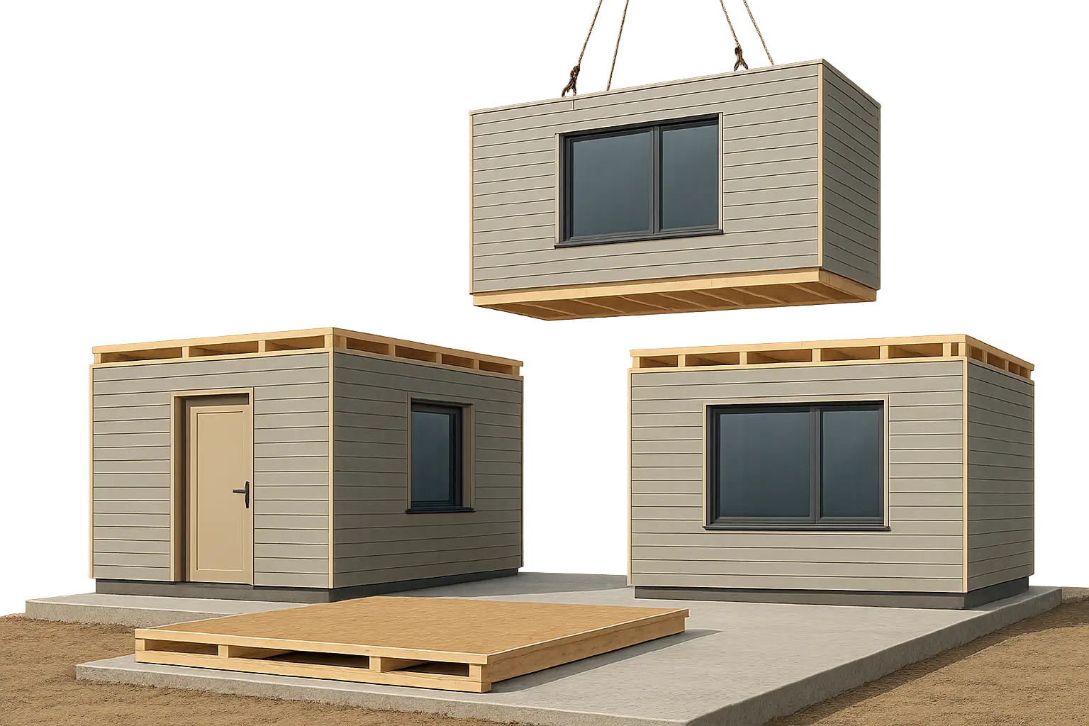 Modern prefab housing inspired by Eames design