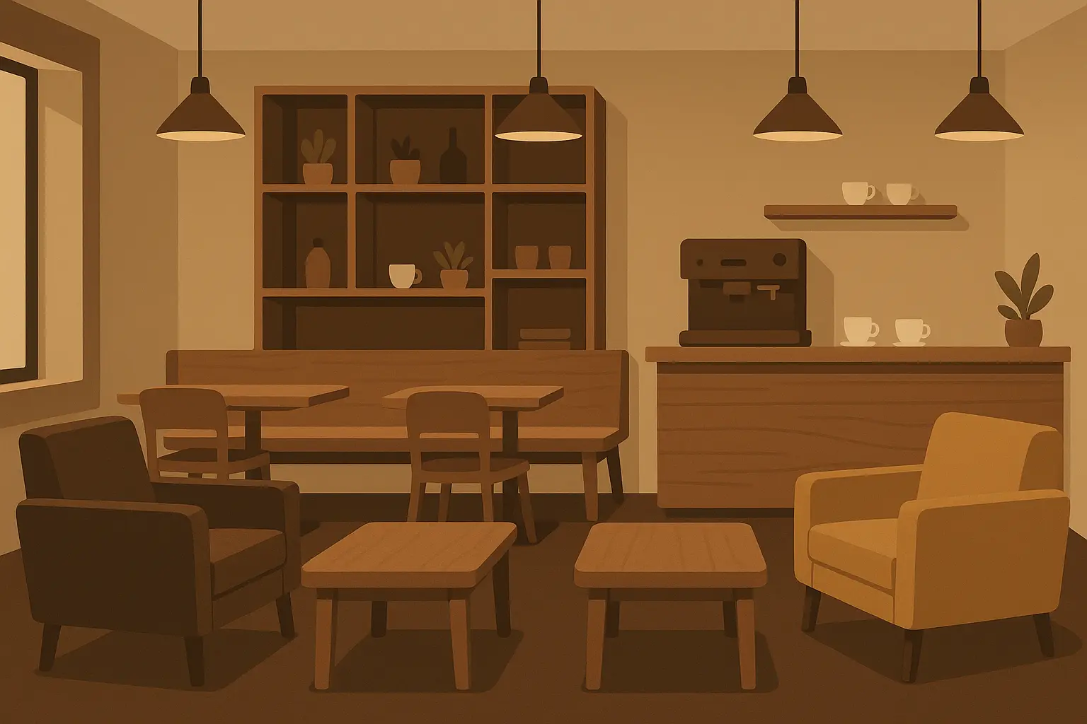 Case Study Coffee Lounge interior