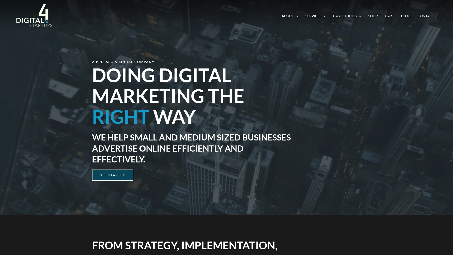 screenshot of digital4startups.com