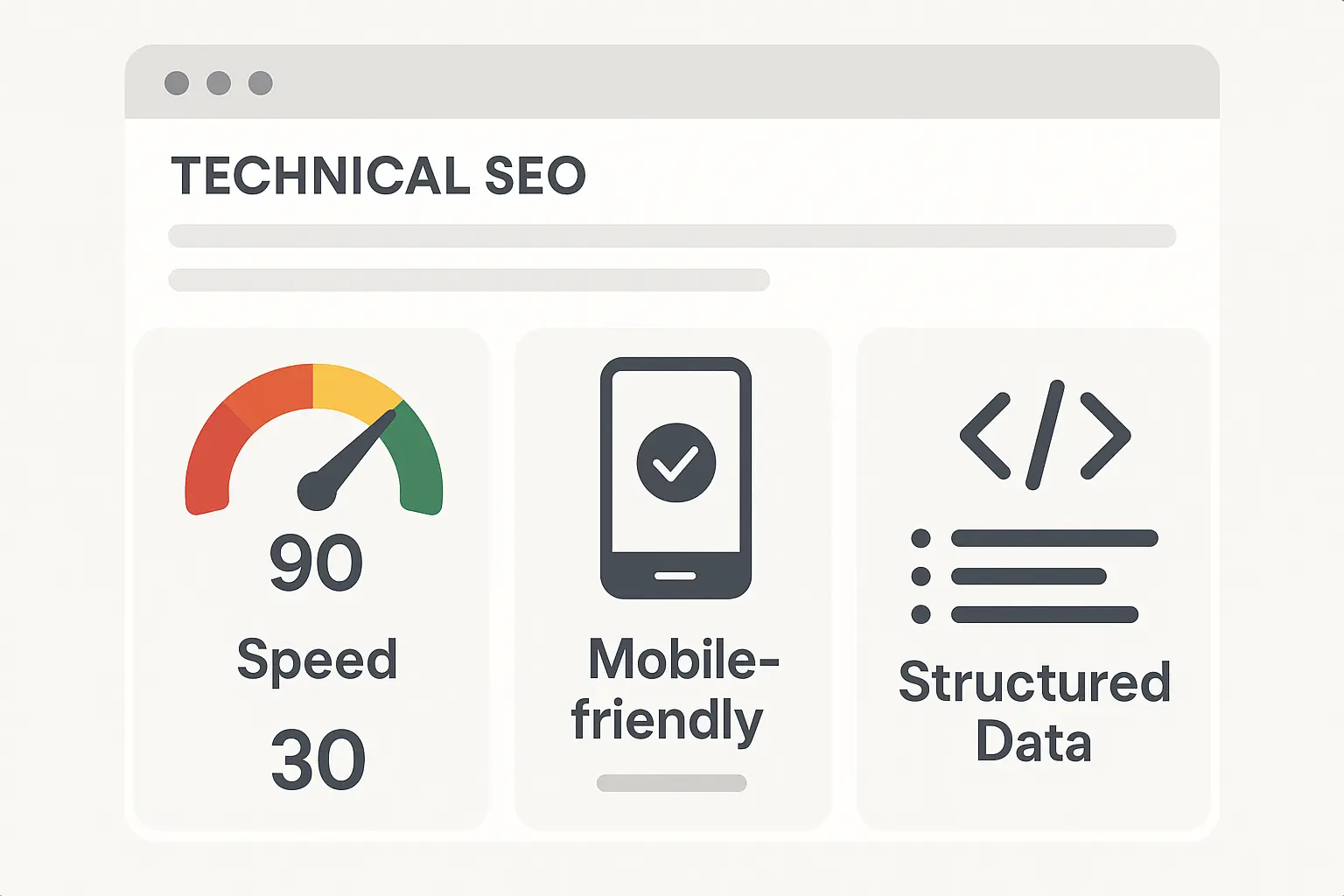 Technical SEO improvements dashboard