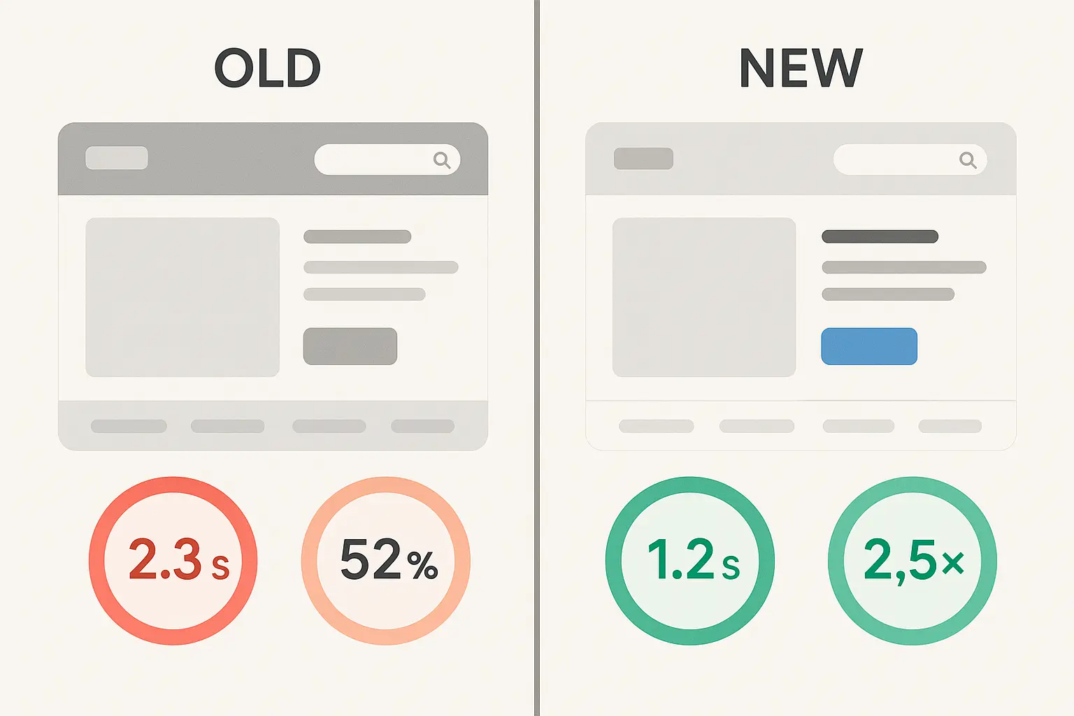 Website migration success factors and metrics
