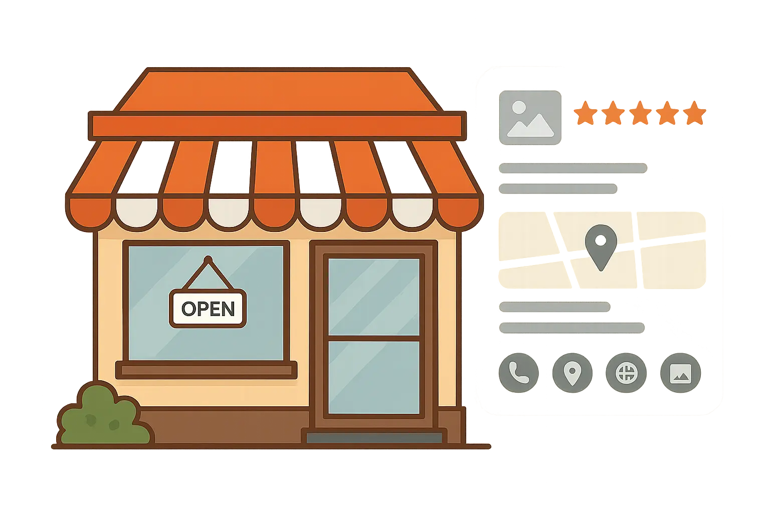 Local SEO success metrics showing map rankings and visibility