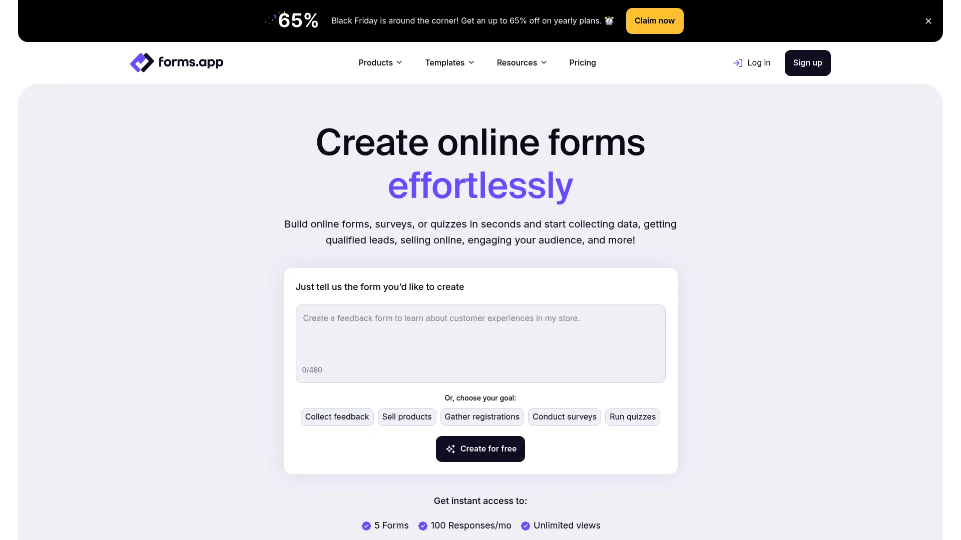 Forms.app AI-powered form generator