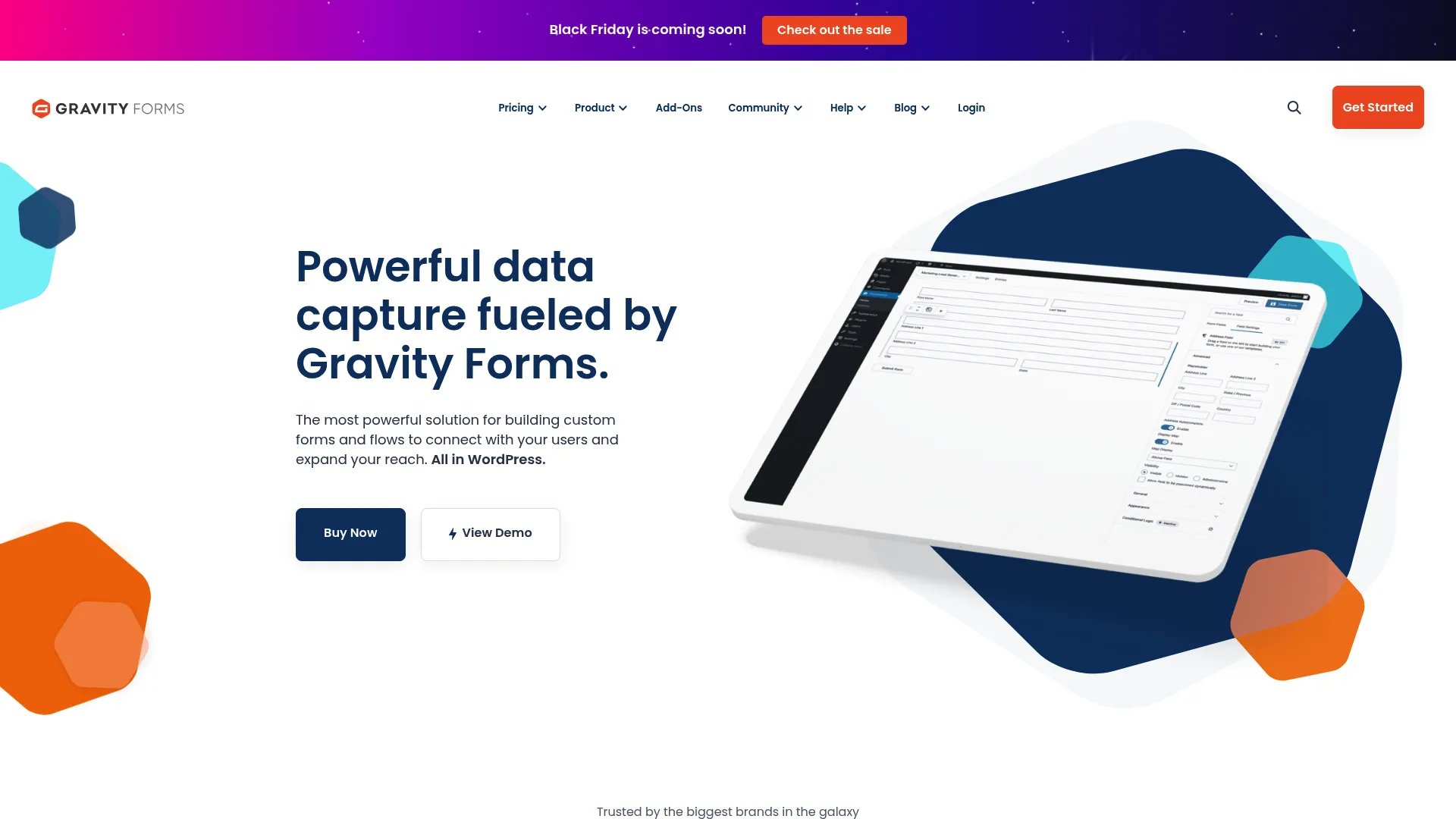Gravity Forms enterprise dashboard