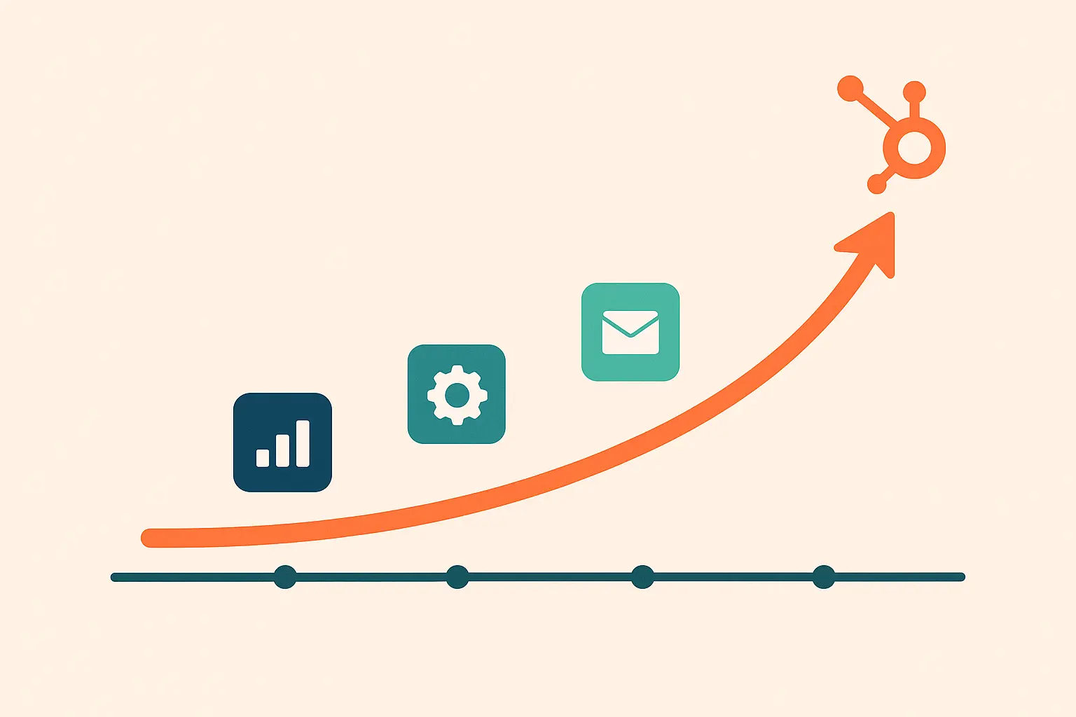 HubSpot growth trajectory showing platform adoption stages