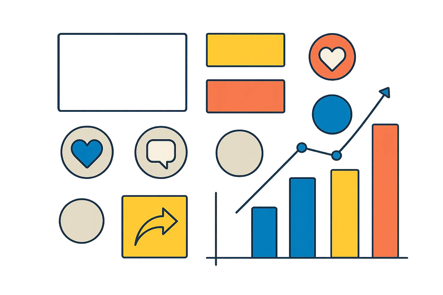 Instagram engagement metrics comparison chart