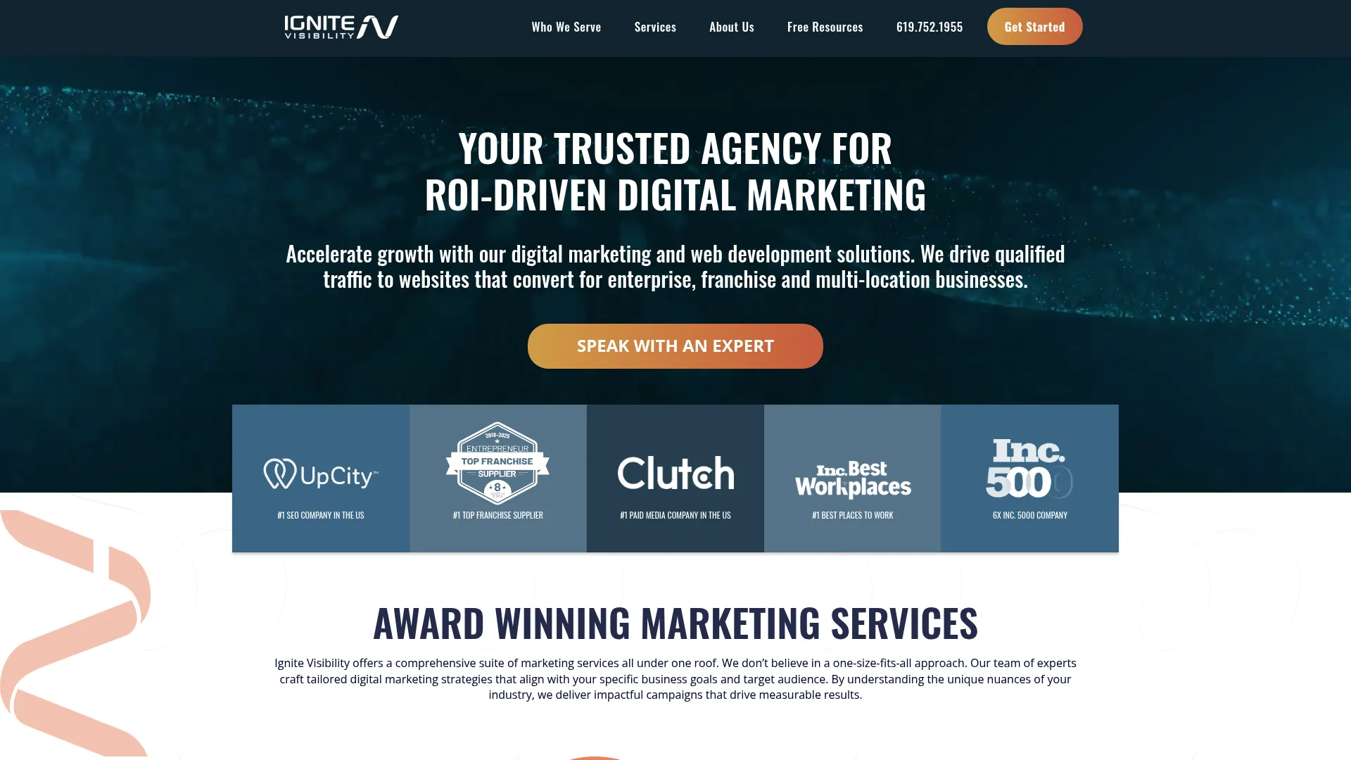 screenshot of ignitevisibility.com