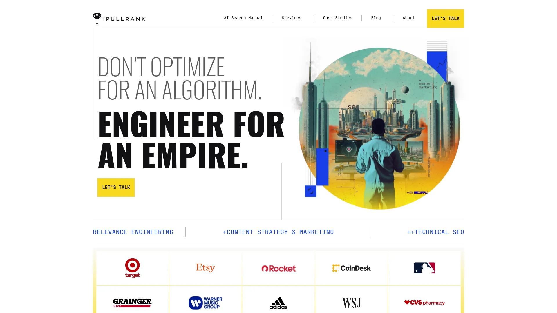 Screenshot of iPullRank homepage