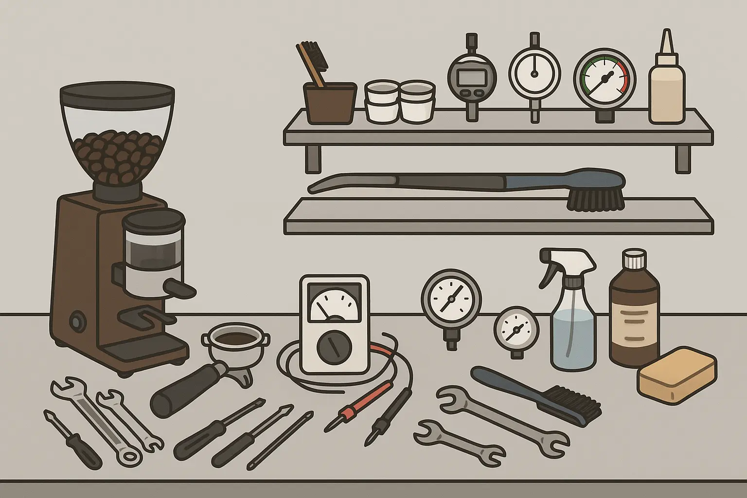 Professional coffee equipment maintenance