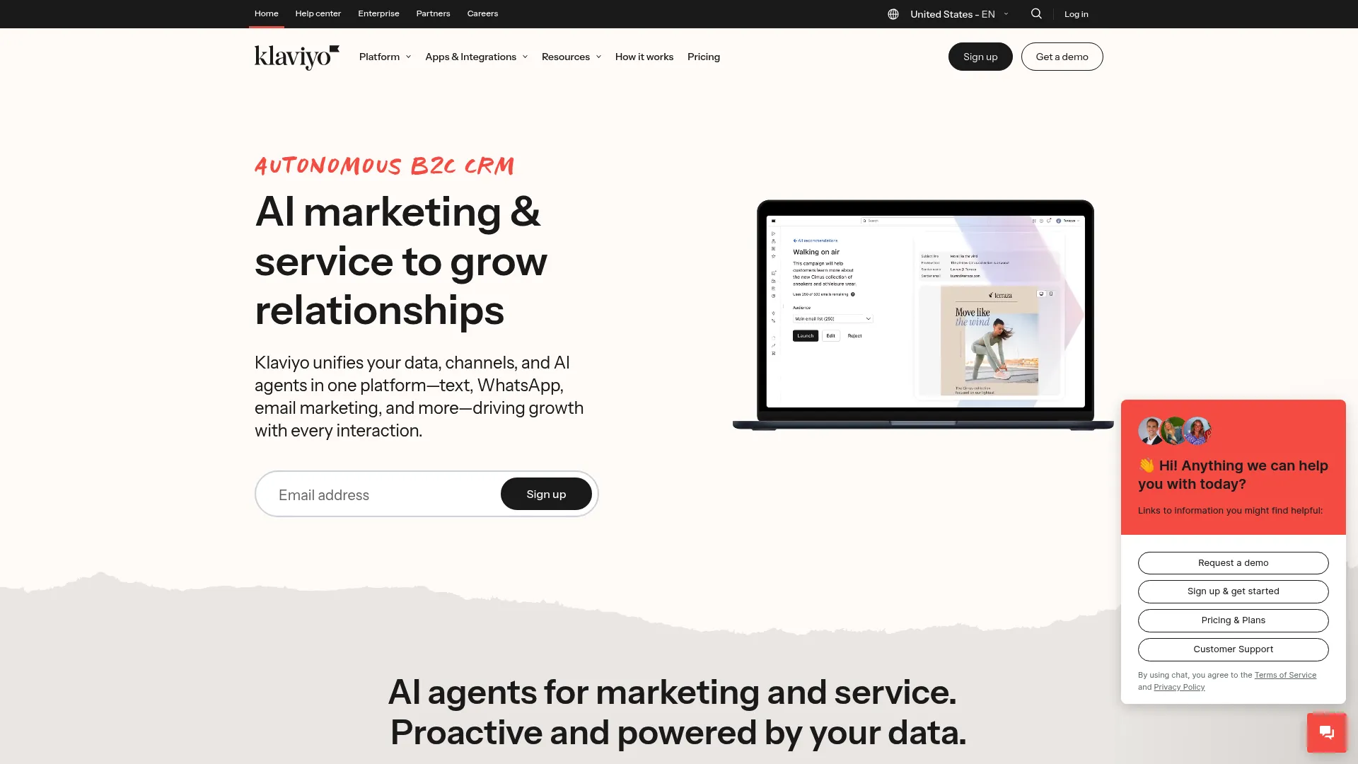 Klaviyo eCommerce analytics and segmentation dashboard