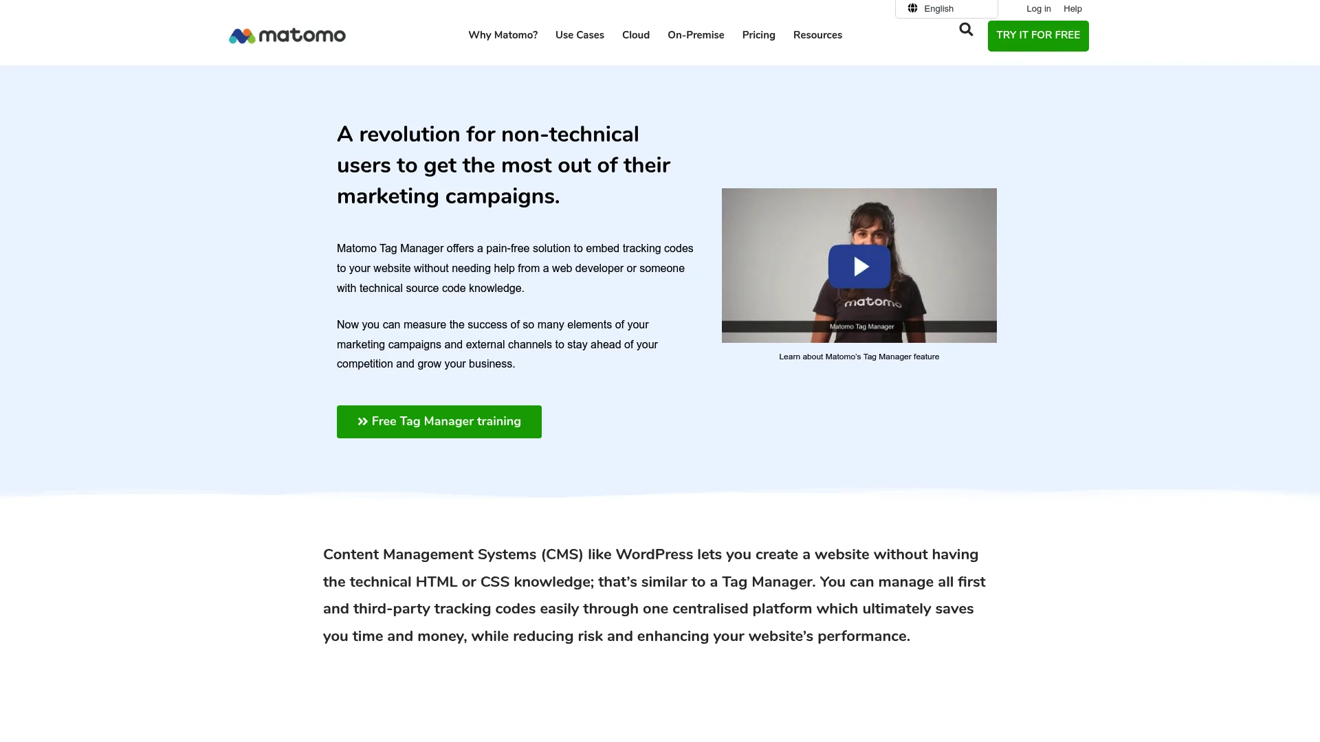 Matomo Tag Manager Open Source Interface