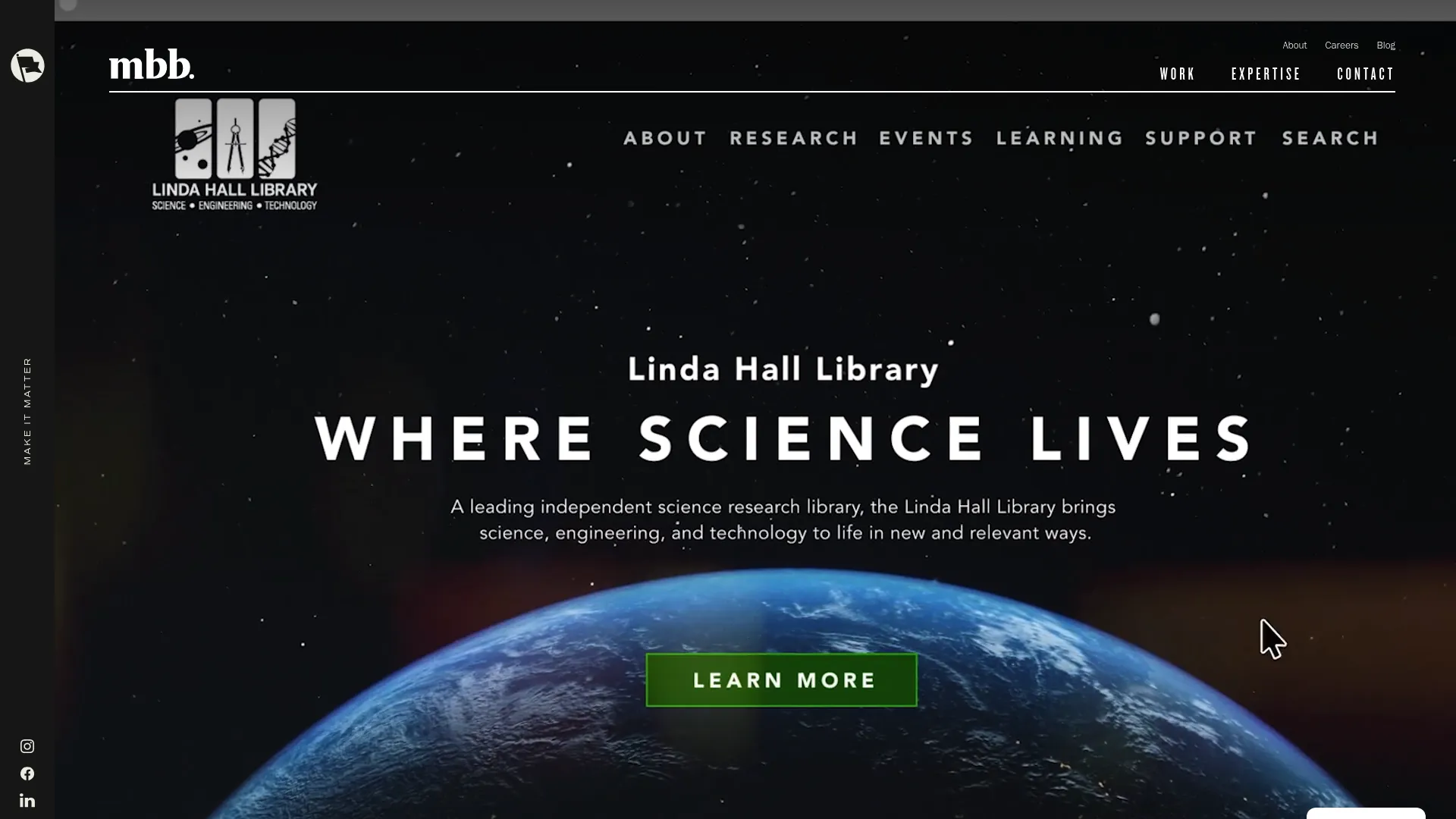 screenshot of mbbagency.com