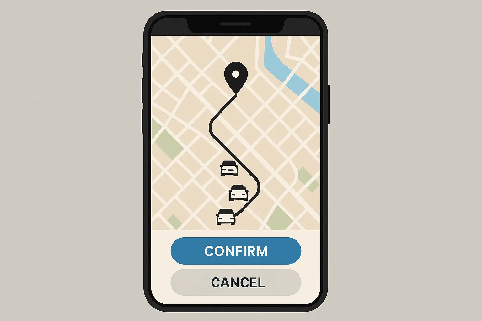 Uber app interface showing ride booking