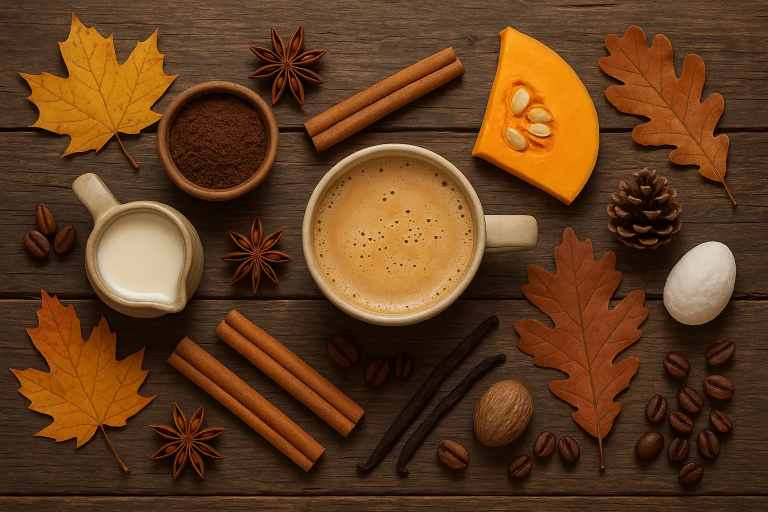 Seasonal coffee menu items