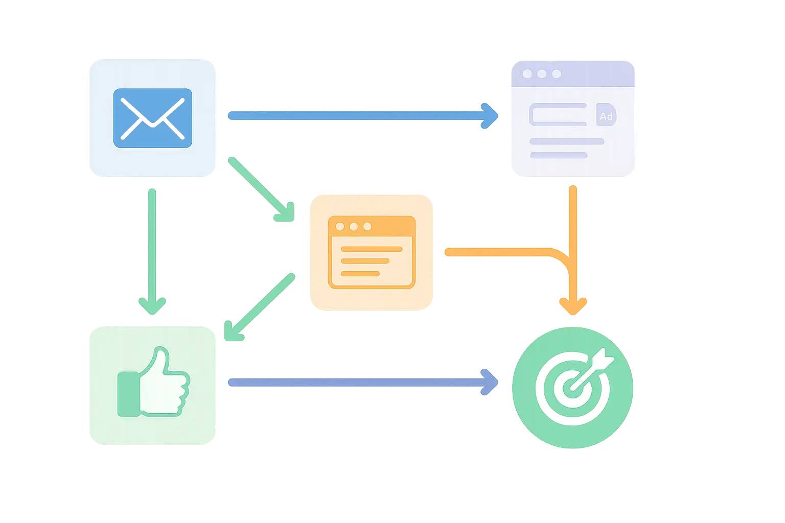 Multi-touch attribution model visualization