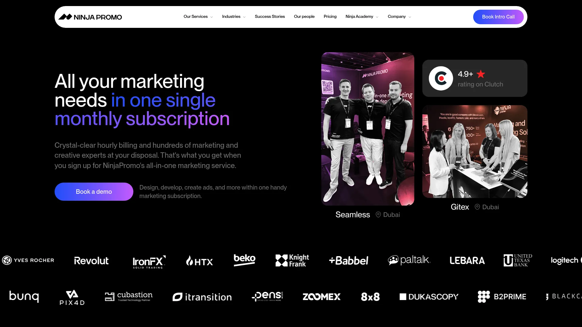 screenshot of ninjapromo.io