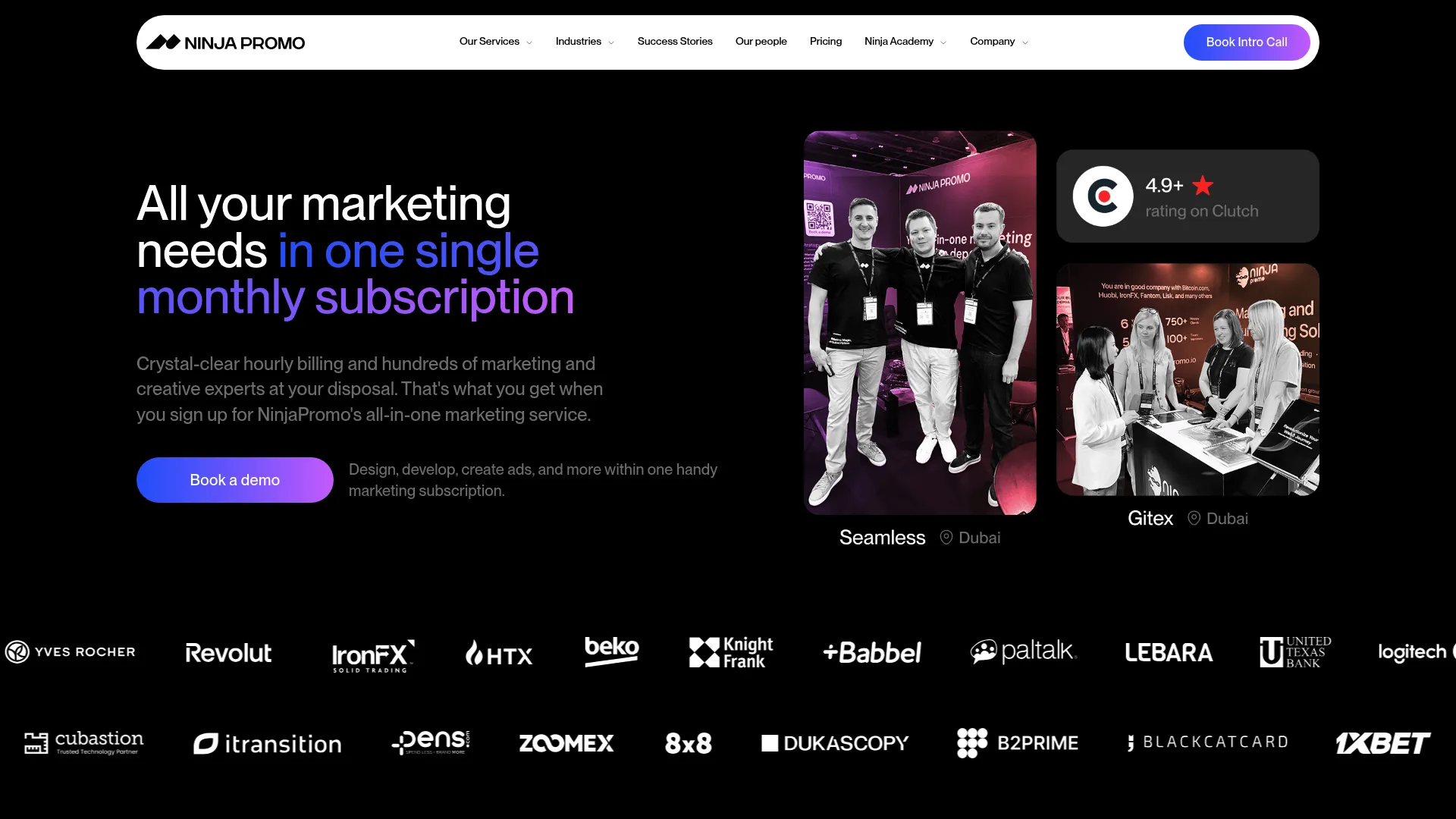 screenshot of ninjapromo.io