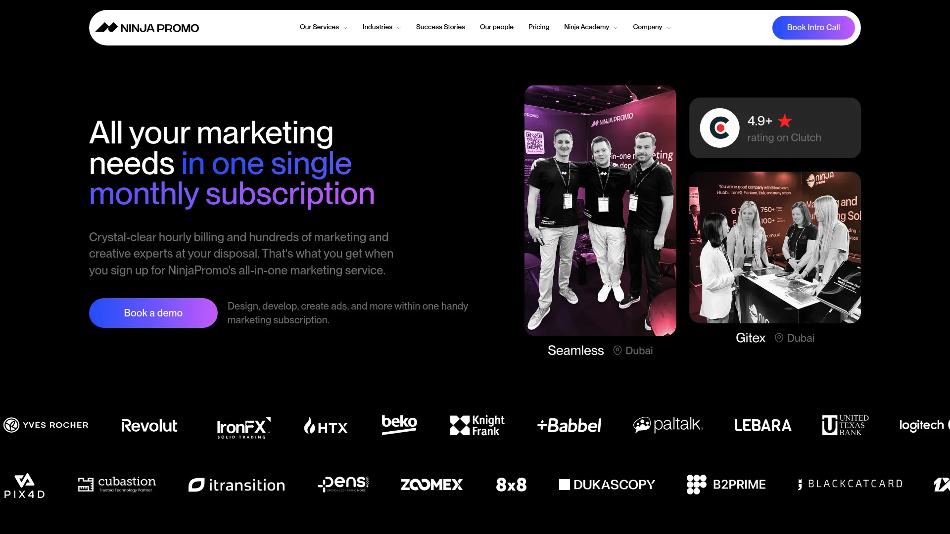 Screenshot of ninjapromo.io