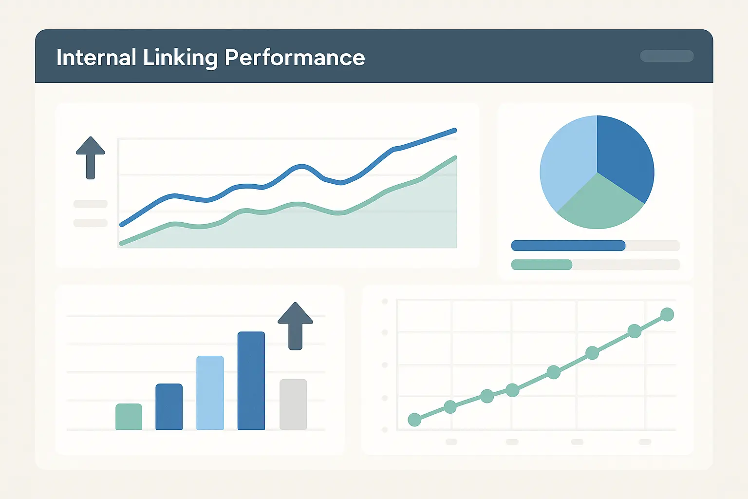 Internal linking case study results dashboard