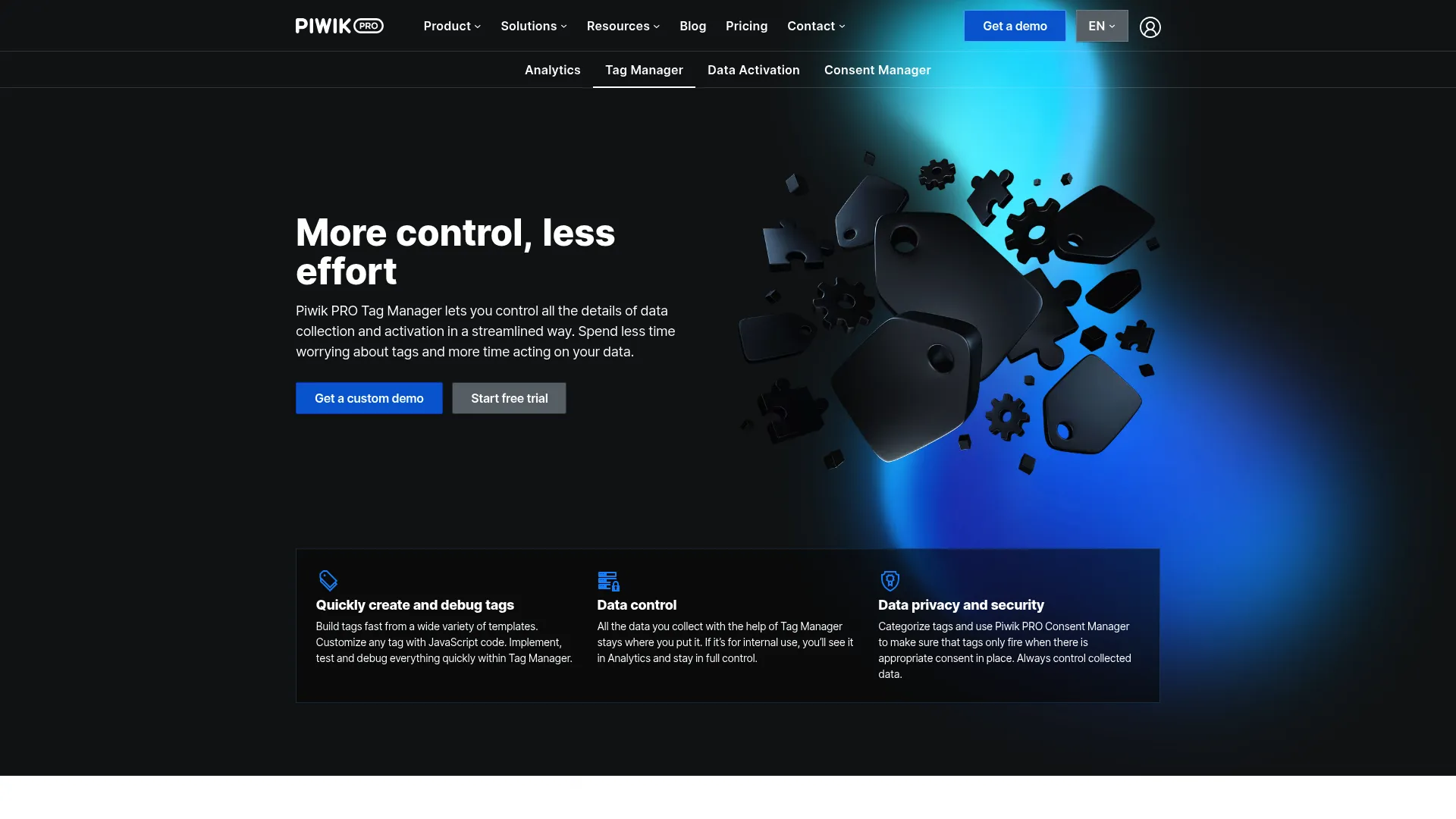 Piwik PRO Tag Manager Privacy Dashboard