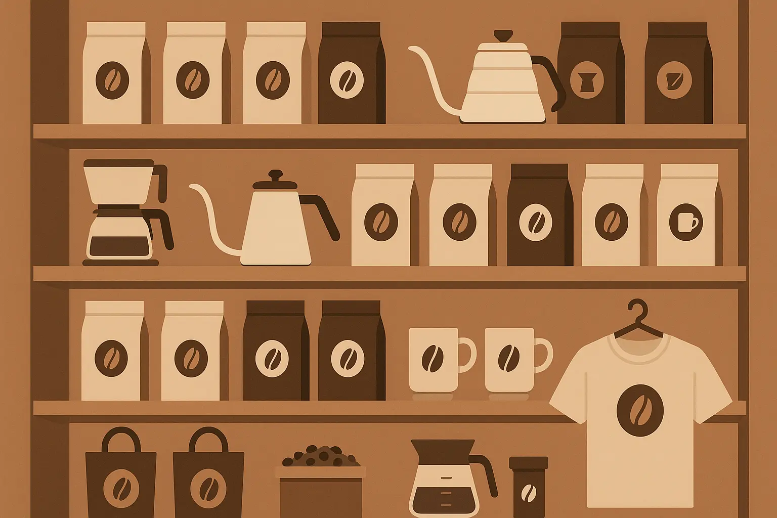 Coffee retail products display