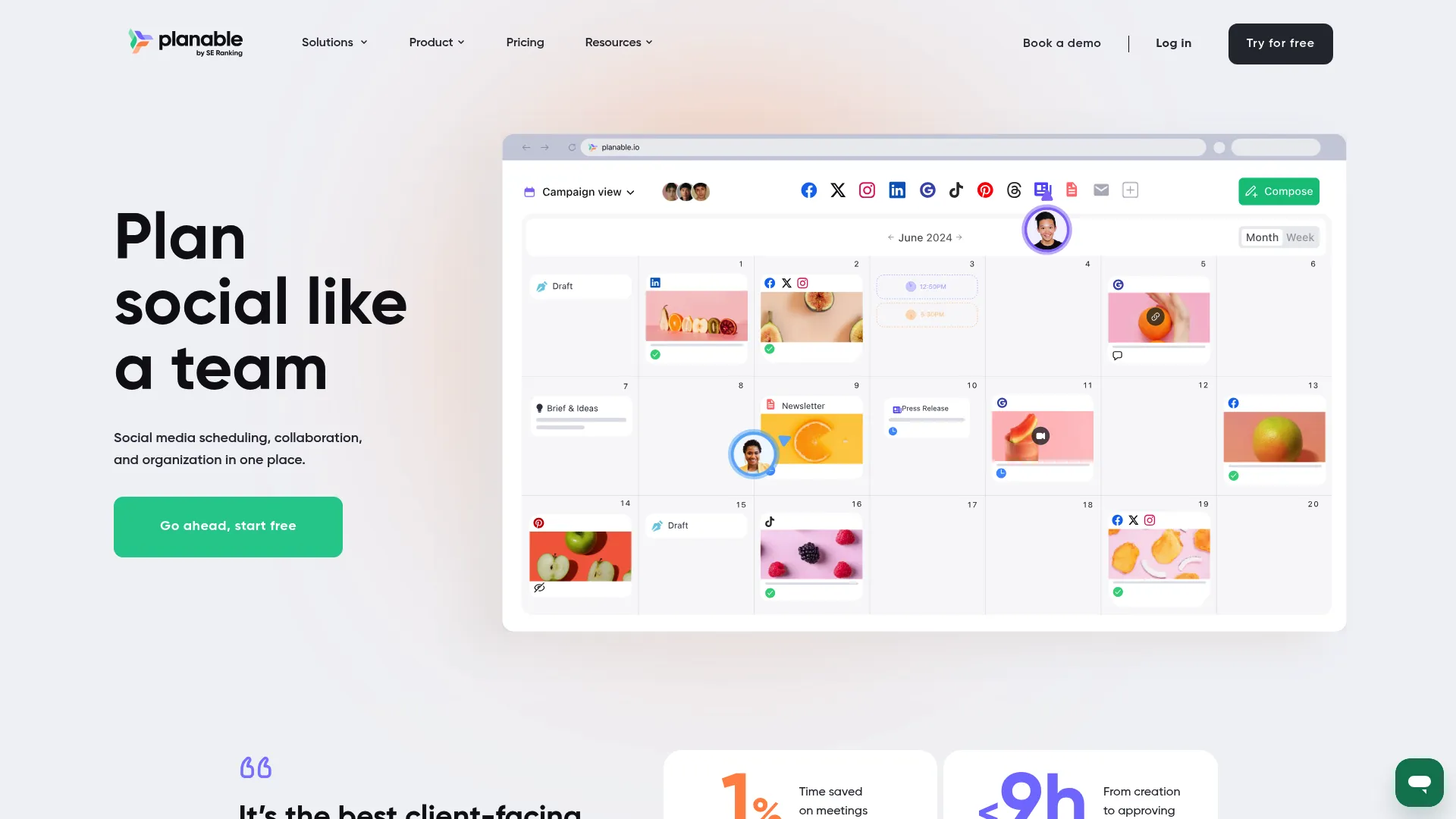 Planable visual collaboration interface