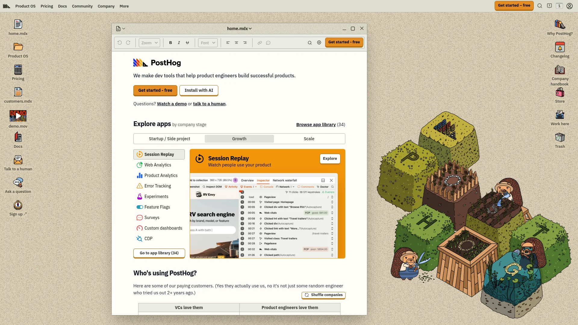 PostHog open-source analytics platform