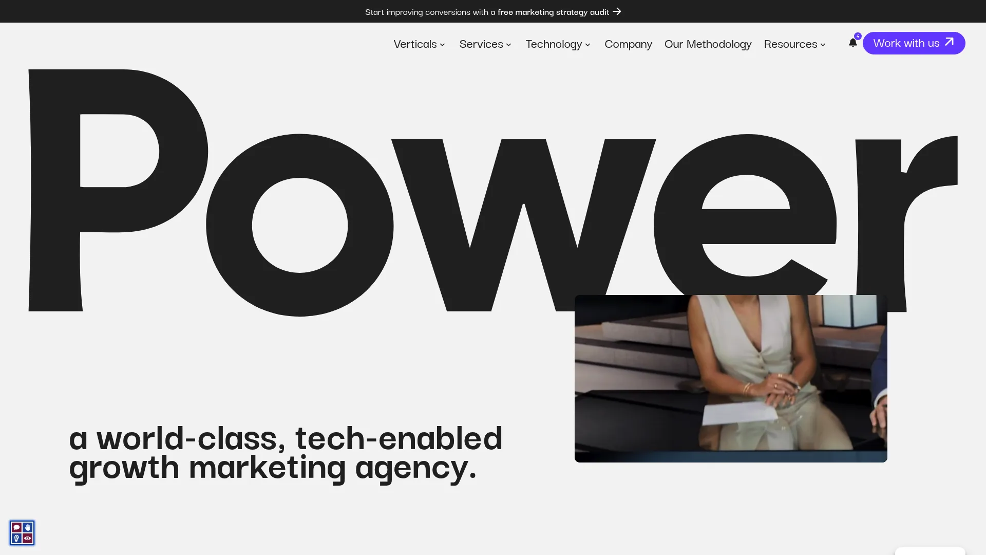Power Digital Marketing homepage showcasing nova platform