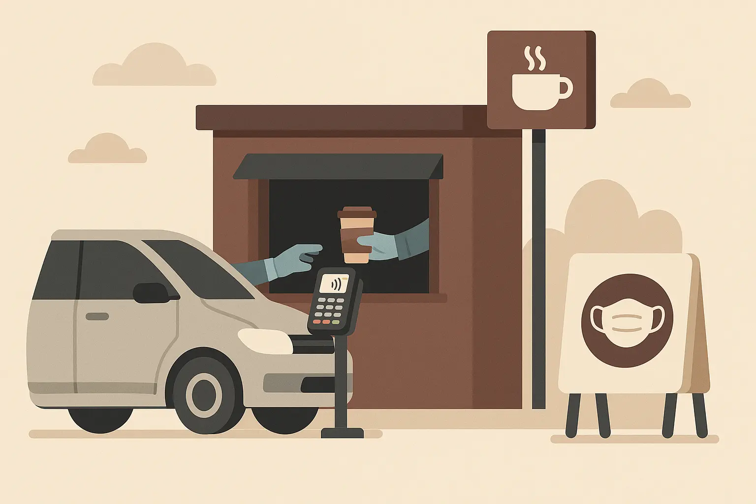 Starbucks COVID-19 safety protocols and contactless service adaptations