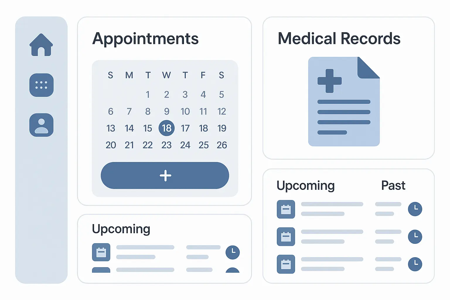 Healthcare UX patient portal interface