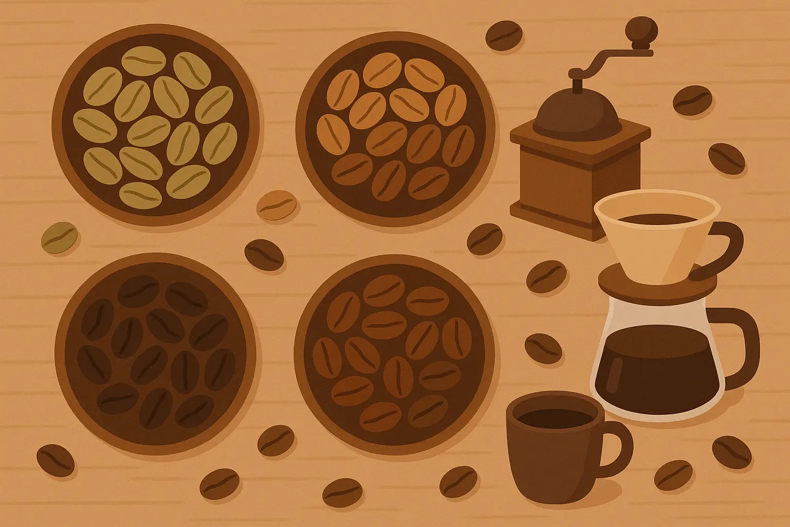 Coffee brewing equipment and beans