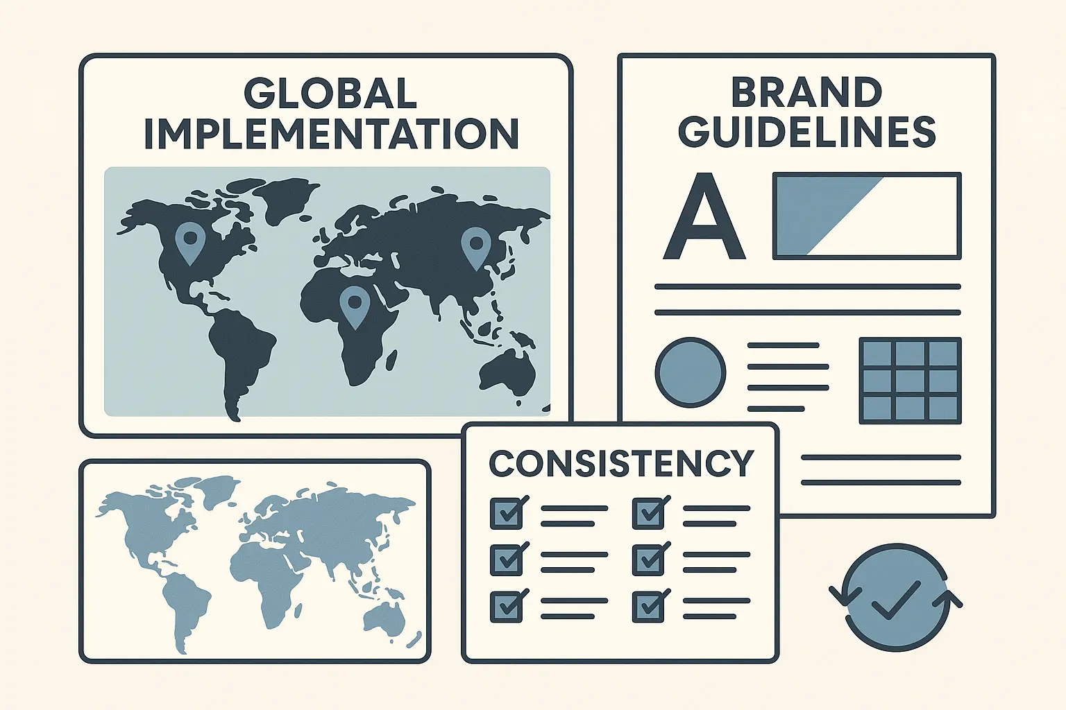 Logo implementation success factors and global consistency