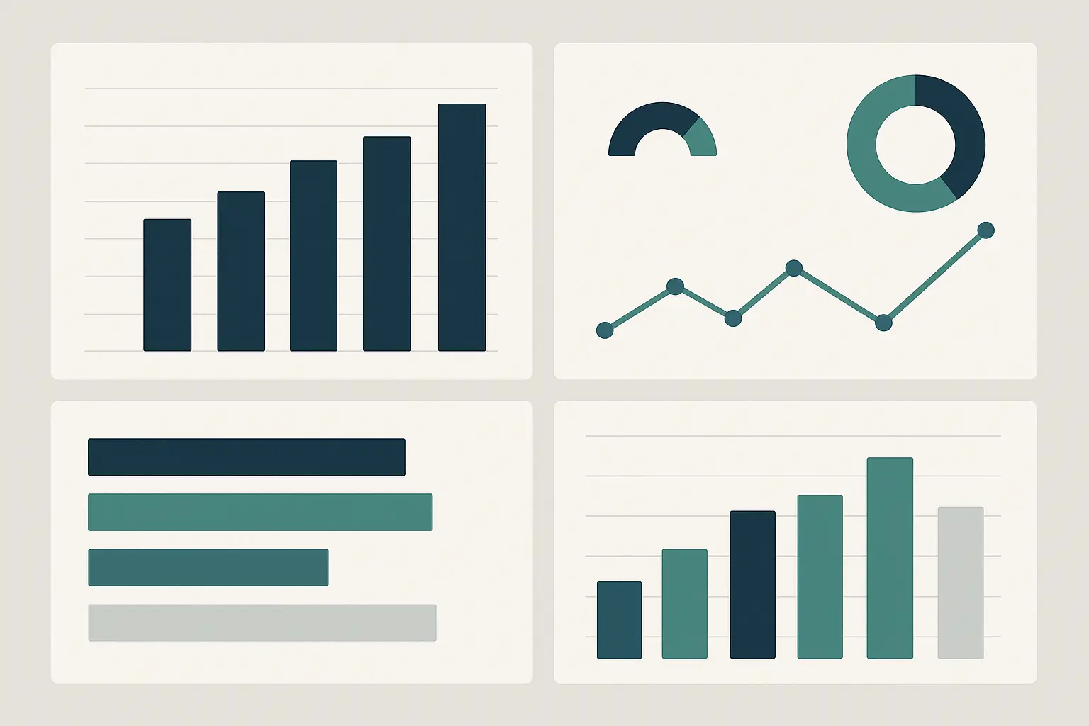 Data visualization examples for LinkedIn case studies