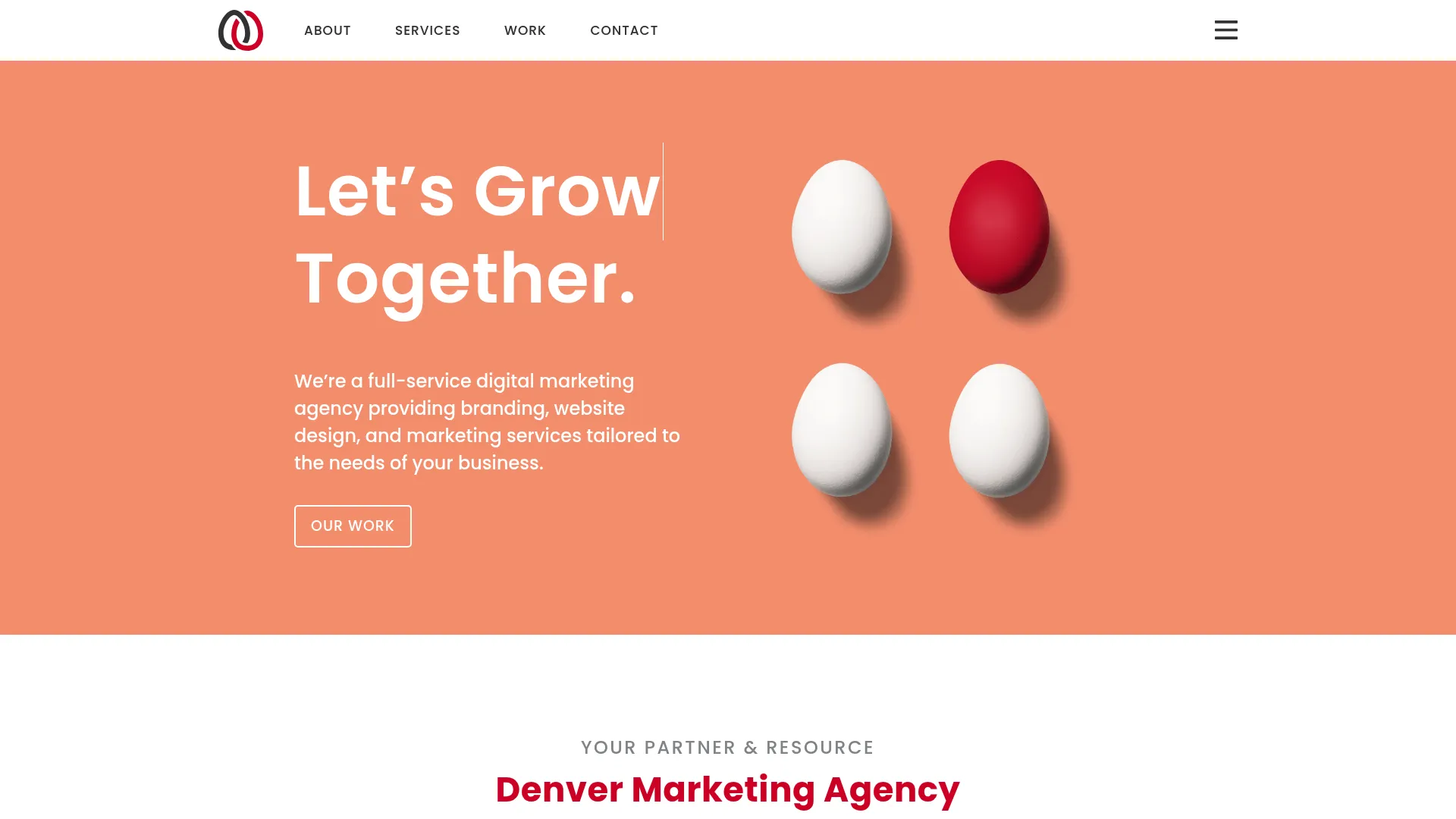 screenshot of redeggmarketing.com