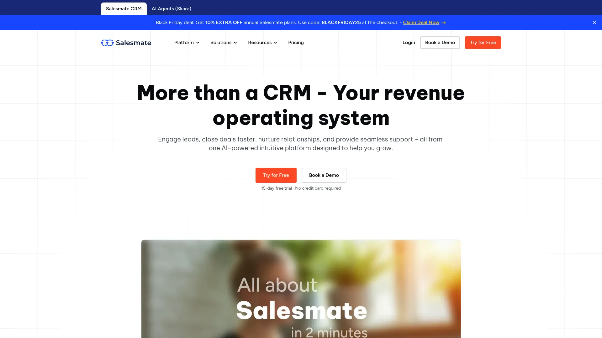 Salesmate built-in communication tools
