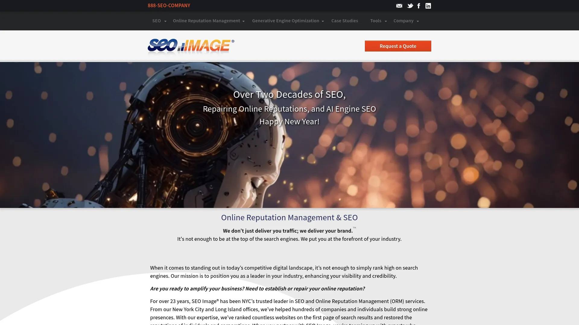 Screenshot of SEO Image website