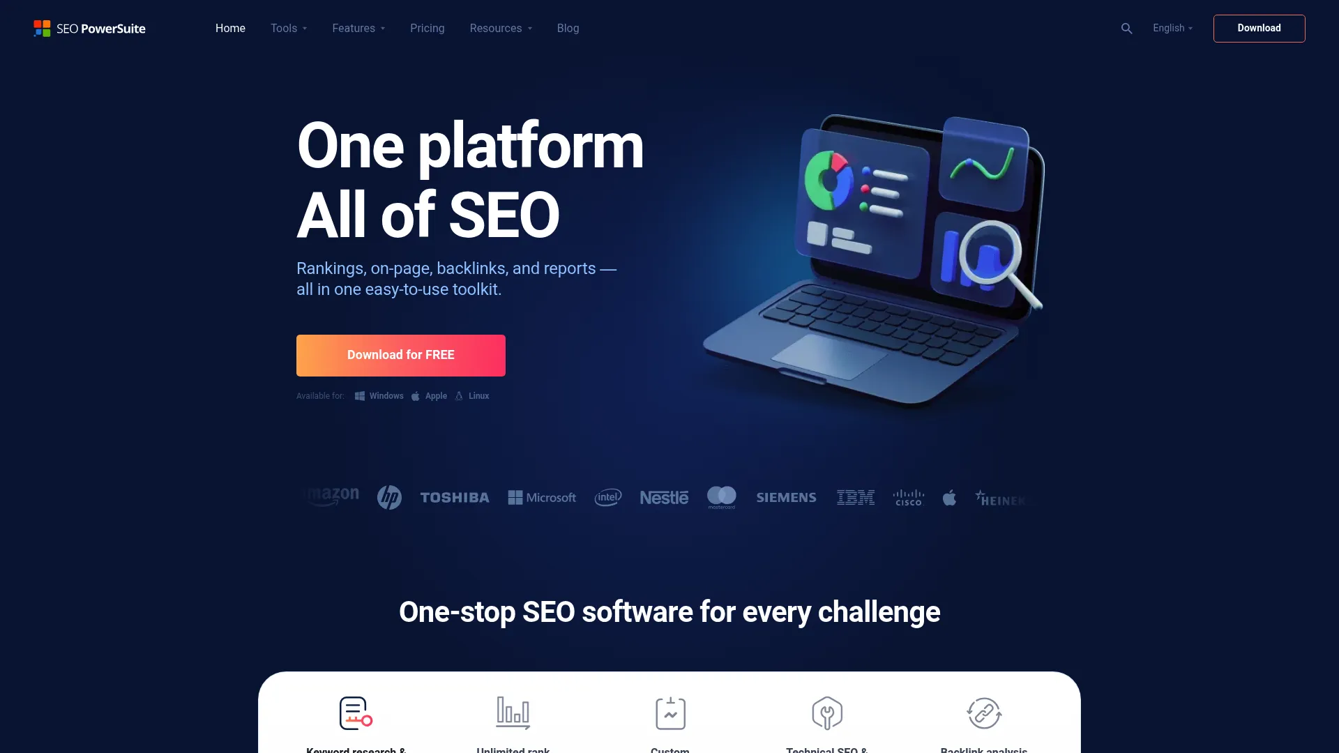 SEO PowerSuite desktop interface