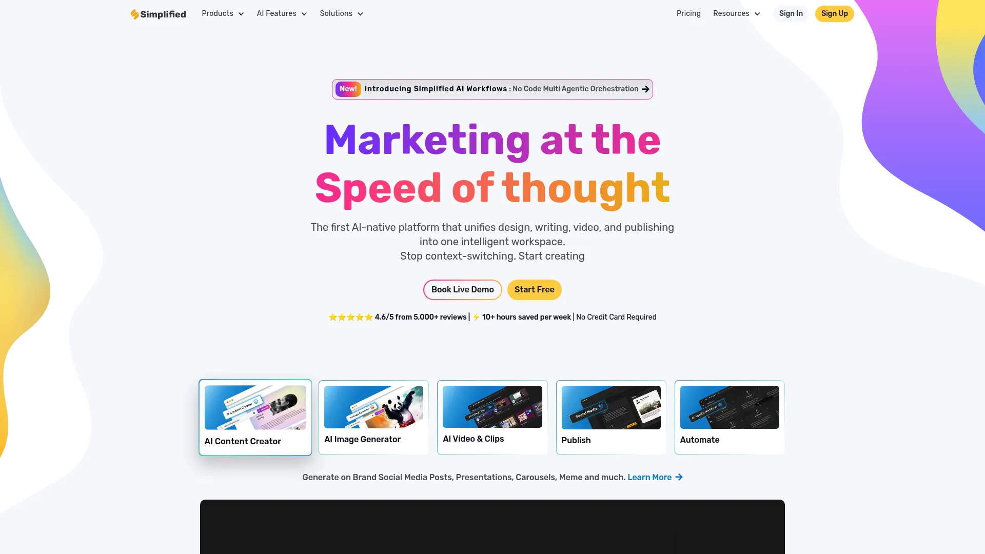 Simplified all-in-one content platform