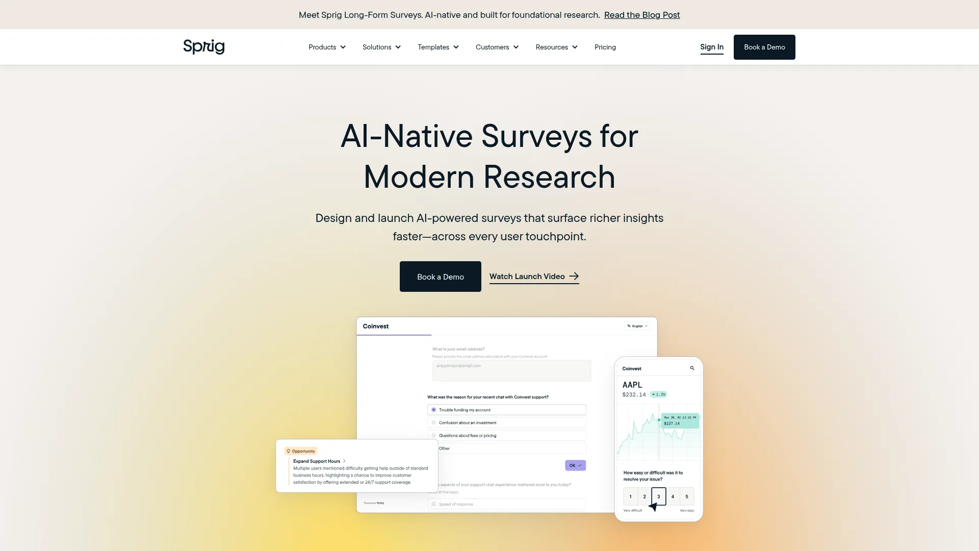 Sprig AI-powered user insights platform