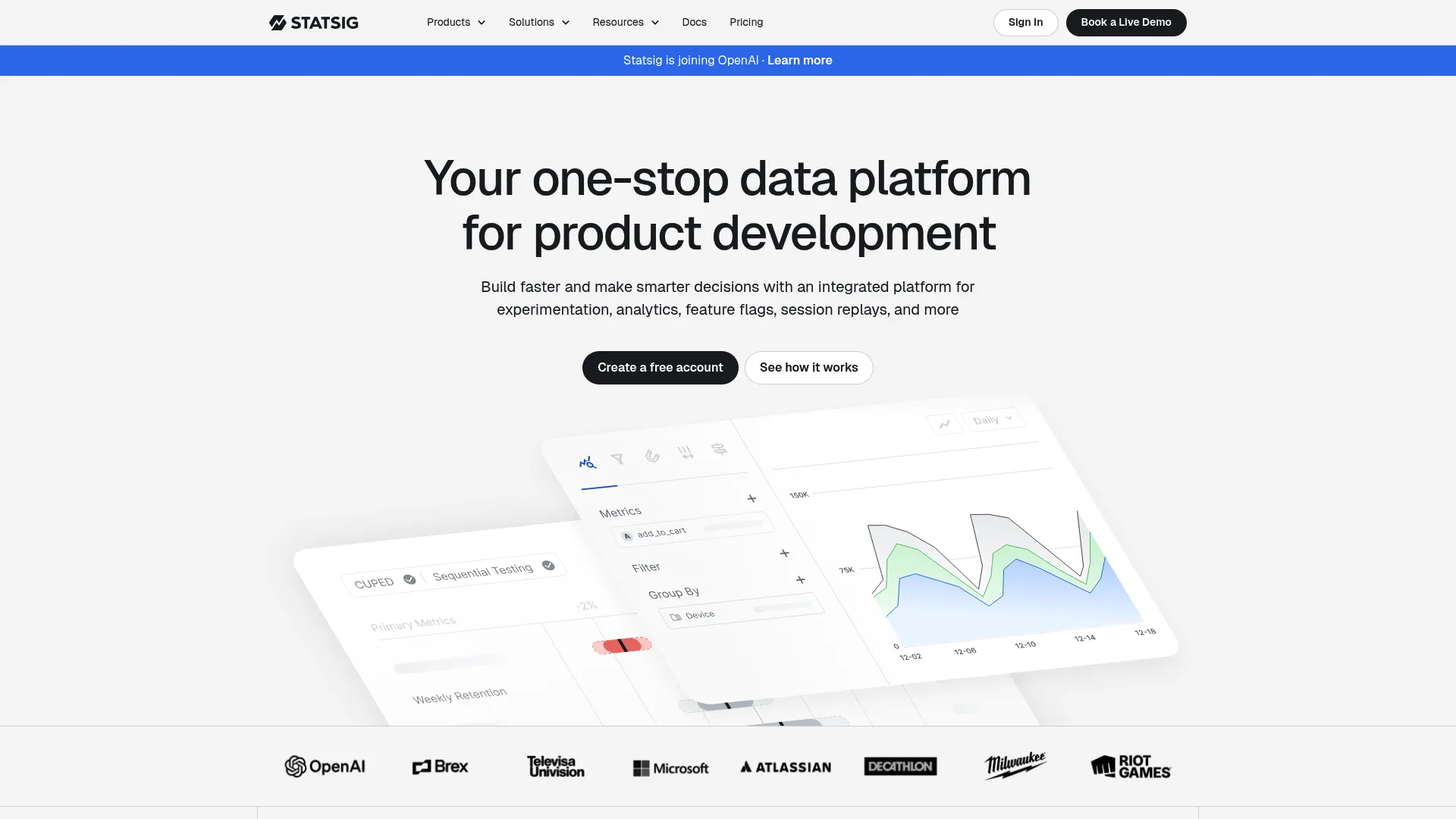 Statsig experimentation platform