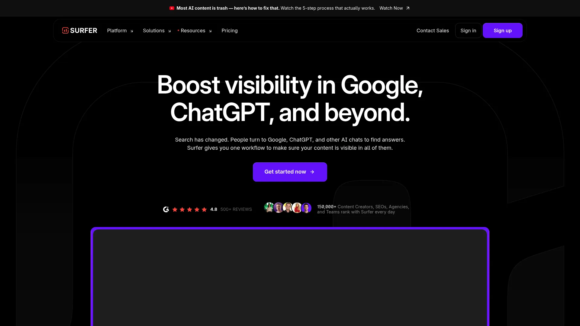 Surfer SEO real-time content optimization editor