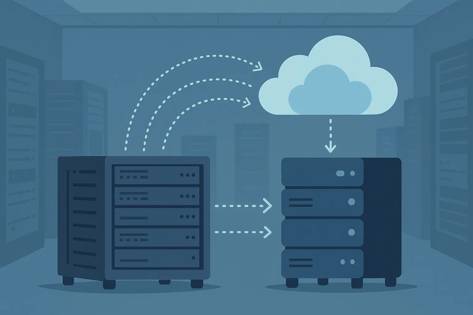 CRM migration dashboard showing data transfer progress and system consolidation