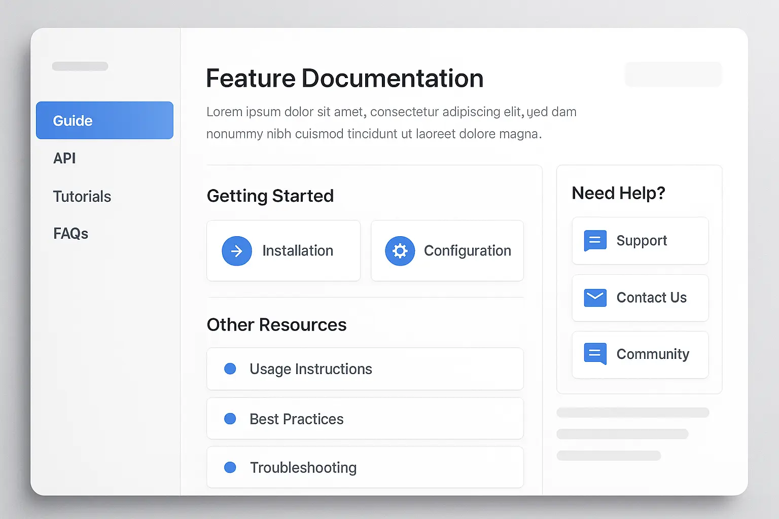 API documentation linking structure