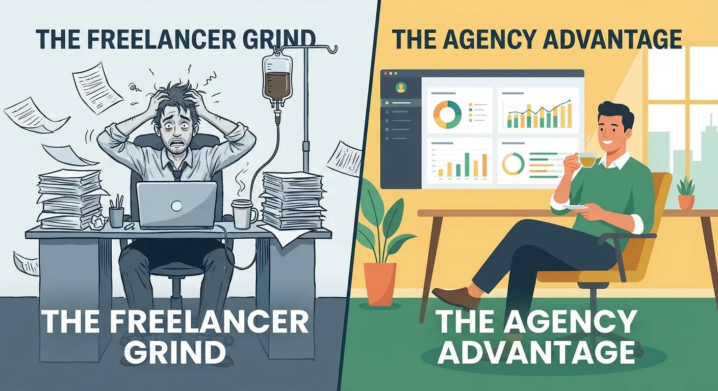 Content marketing agency roadmap illustration